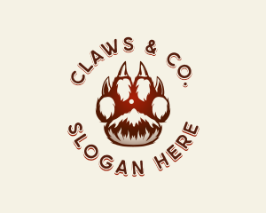 Outdoor Mountain Paw logo design