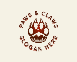 Outdoor Mountain Paw logo design