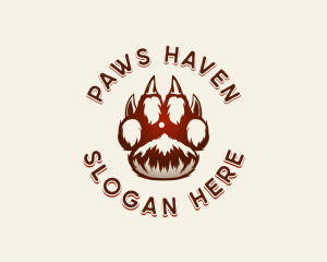 Outdoor Mountain Paw logo design