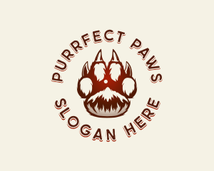 Outdoor Mountain Paw logo design