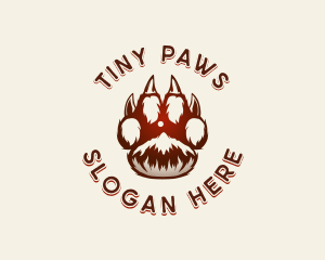 Outdoor Mountain Paw logo design