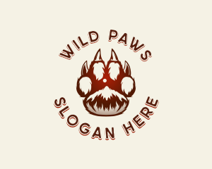 Outdoor Mountain Paw logo design