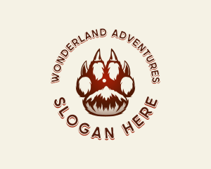 Outdoor Mountain Paw logo design