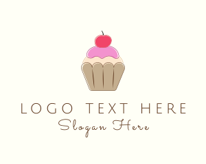 Sweet Cherry Cupcake  Logo