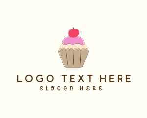 Cherry - Sweet Cherry Cupcake logo design