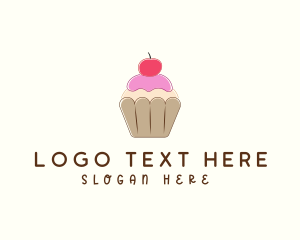 Baker - Sweet Cherry Cupcake logo design