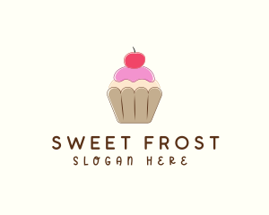 Sweet Cherry Cupcake  logo design