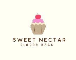 Sweet Cherry Cupcake  logo design