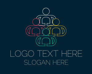 People - Team Community Puzzle logo design