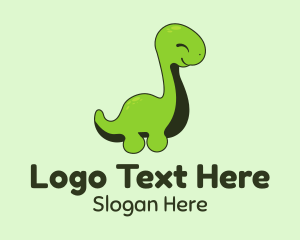 Dinosaur - Green Baby Dinosaur logo design