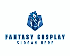 Cosplay - Woman Cosplay Gamer logo design