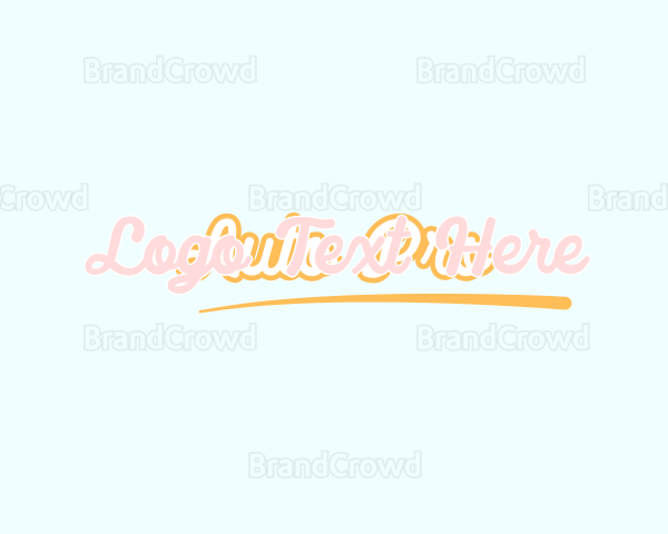 Retro Cursive Wordmark Logo