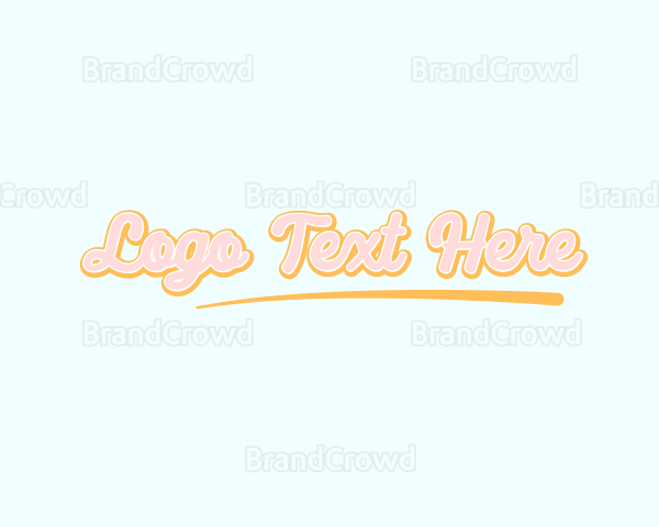 Retro Cursive Wordmark Logo