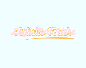 Retro Cursive Wordmark logo design