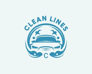 Clean Bubbles Car Wash logo design