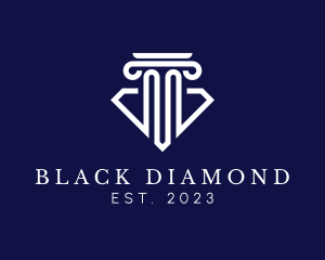 Justice Column Diamond logo design