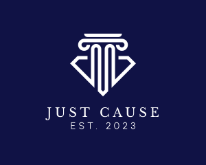 Justice Column Diamond logo design