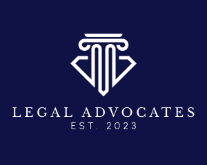 Justice Column Diamond logo design