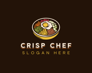 Korean Cuisine Bibimbap logo design