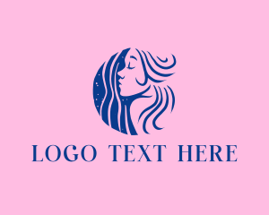 Relaxation - Sleeping Relax Lady logo design