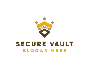 Vault - Royal Shield Crown logo design