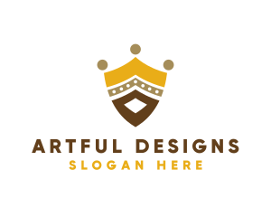 Royal Shield Crown logo design