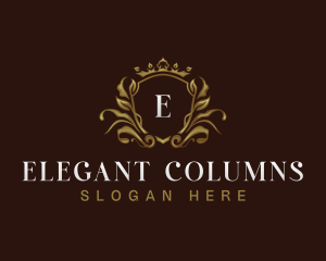 Elegant Crown Shield logo design