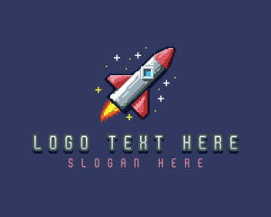 Interstellar - Rocket Spacecraft Videogame logo design