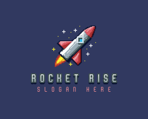 Rocket Spacecraft Videogame logo design