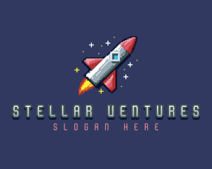 Rocket Spacecraft Videogame logo design