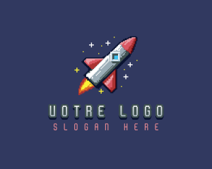 Aircraft - Rocket Spacecraft Videogame logo design