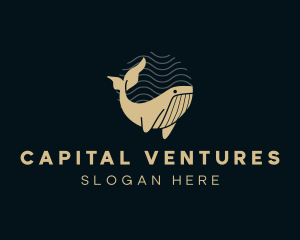 Capital - Gold Ocean Whale logo design