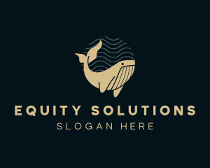 Equity - Gold Ocean Whale logo design