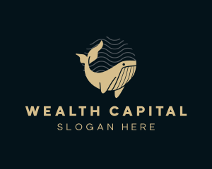 Capital - Gold Ocean Whale logo design