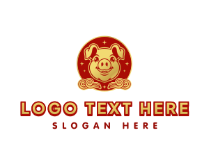 Zodiac - Pig Animal Zodiac logo design