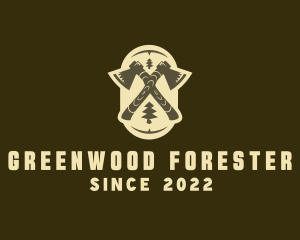 Axe Forest Lumber logo design