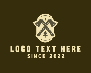 Lumberman - Axe Forest Lumber logo design