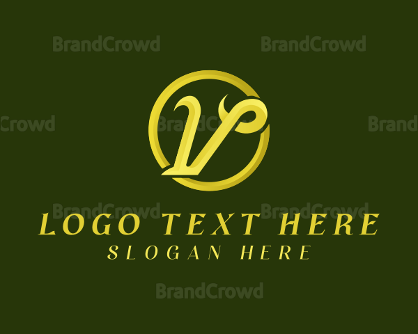 Elegant Jewelry Letter V Logo