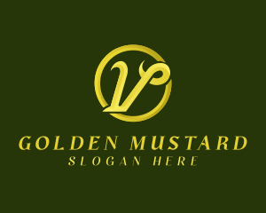 Mustard - Elegant Jewelry Letter V logo design