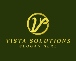 Elegant Jewelry Letter V logo design