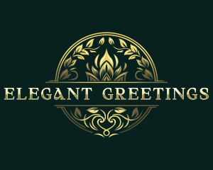 Elegant Wreath Crest logo design