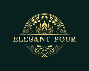 Elegant Wreath Crest logo design