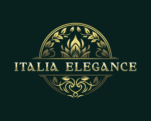 Elegant Wreath Crest logo design