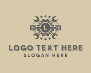 Cog Wheel - Auto Repair Mechanic Tools logo design