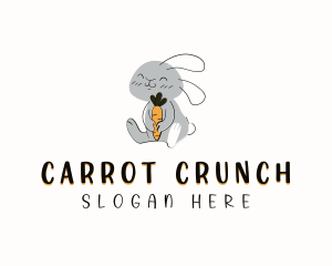 Carrot - Bunny Carrot Cartoon logo design