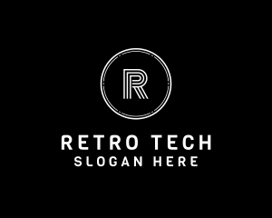 Simple Retro Coin logo design