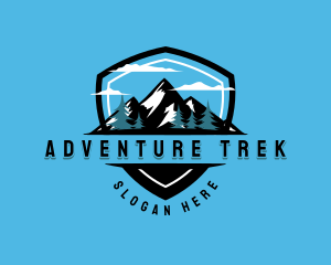 Trekking - Mountain Summit Trekking logo design