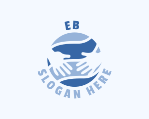 Blue Global Hands Charity Logo