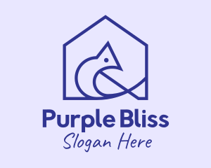 Purple Bird House  logo design