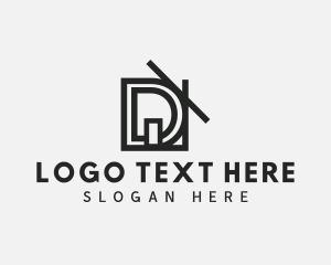 Letter D - D House Construction logo design
